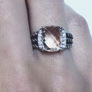 David Yurman Petite Wheaton Morganite Size 5